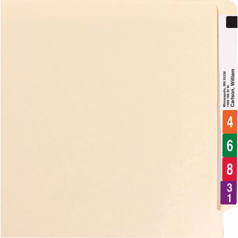 Manila File Folders with Reinforced Straight-Cut Tabs - 50 Pack