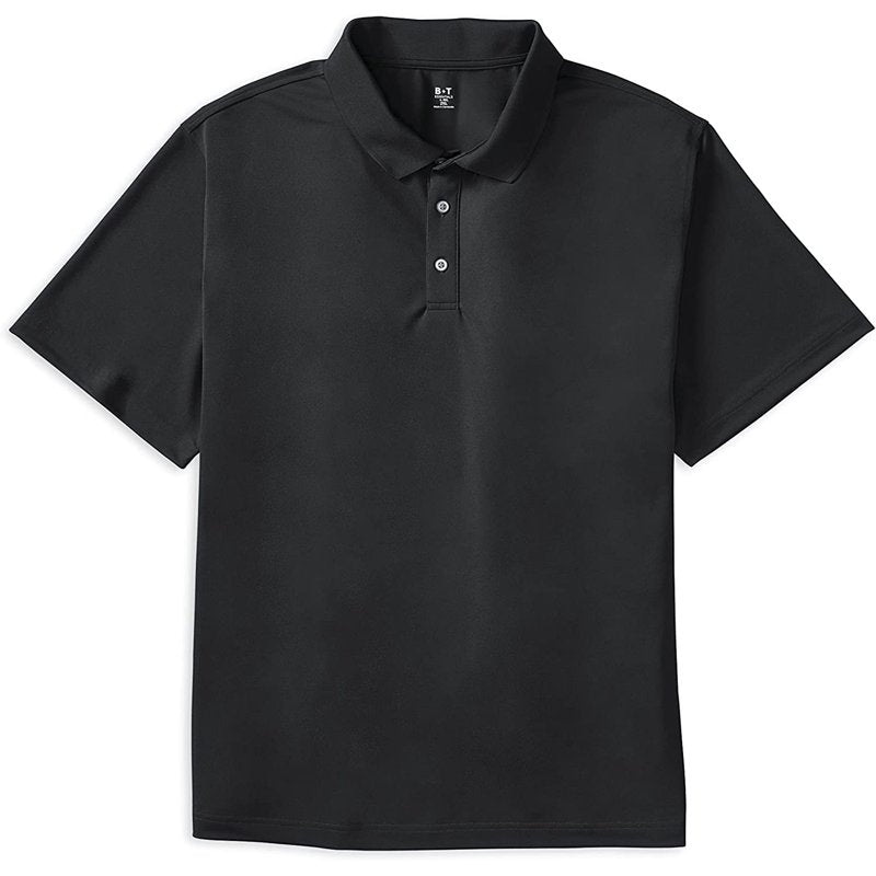 DXL Big & Tall Golf Polo Shirt for Men - Black 2XL (Variation: BLACK, 2XL)