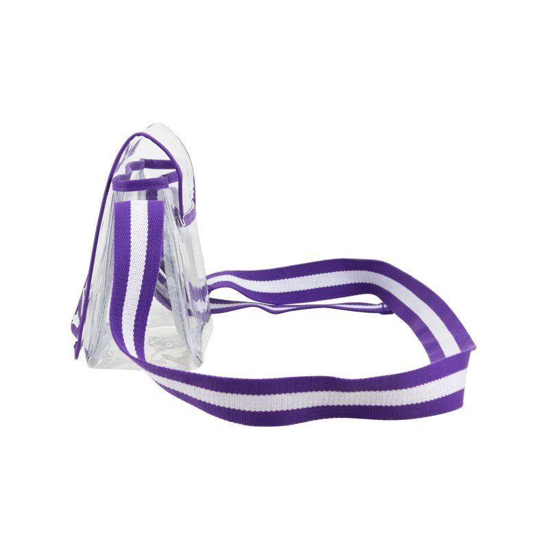 Clear Stadium Cross Body Bag - Adjustable Shoulder Bag for Security Lines