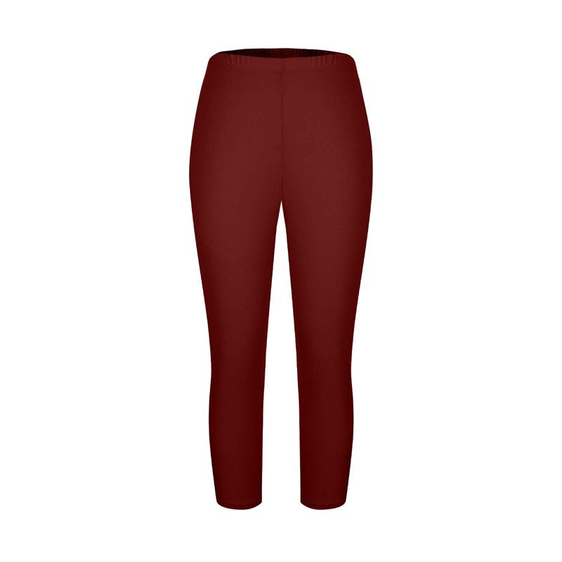 Plus Size High Waist Cotton Capri Pants for Women with Pockets – Stretch & Casual Fit