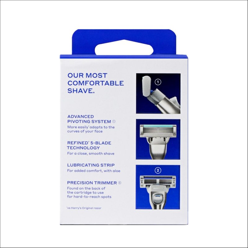 Men's Razor Blade Refills - Compatible with Harry's Plus Handles, Pack of 4+