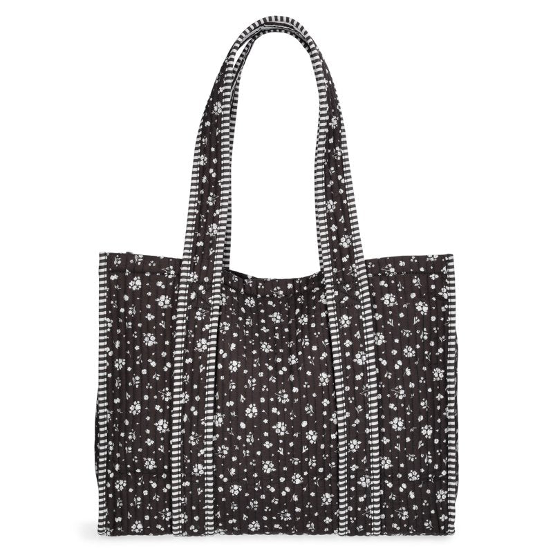 Women's Quilted Tote Bag - Large Capacity, Double Shoulder Straps, All Prints