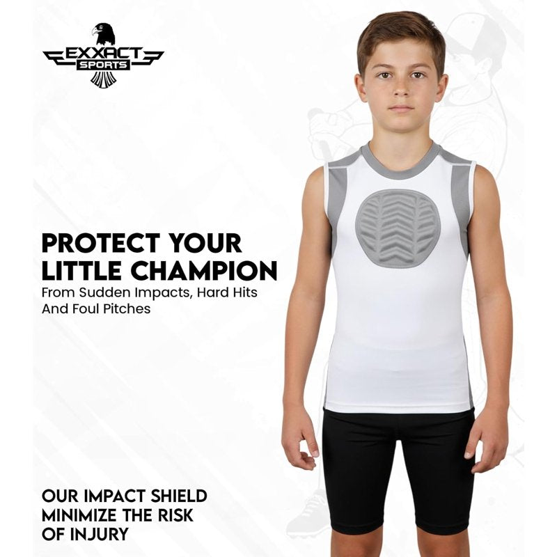 Youth Baseball & Softball Chest Protector with Impact-Dispersing Padding