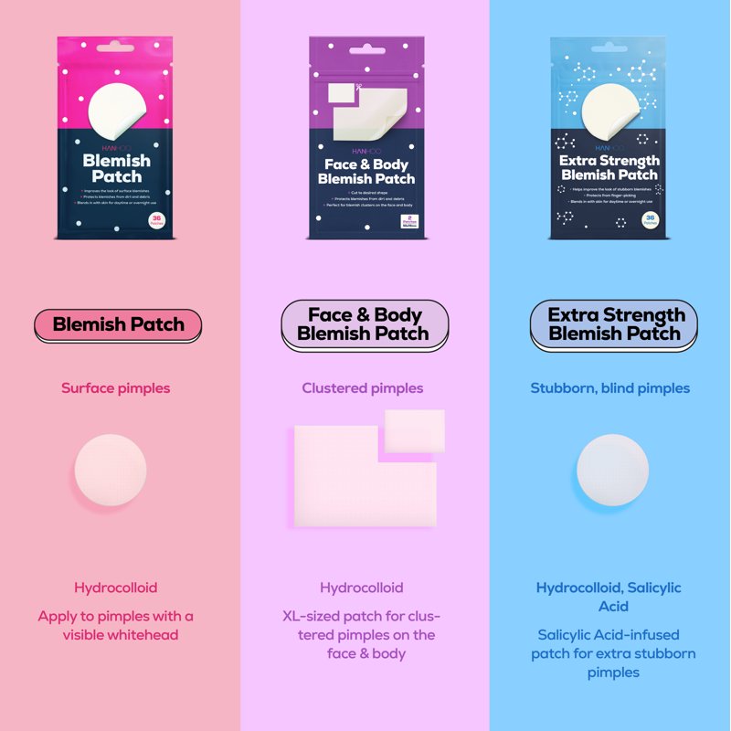 Hydrocolloid Acne Patches for Blemish Treatment - Latex-Free, 36 Count