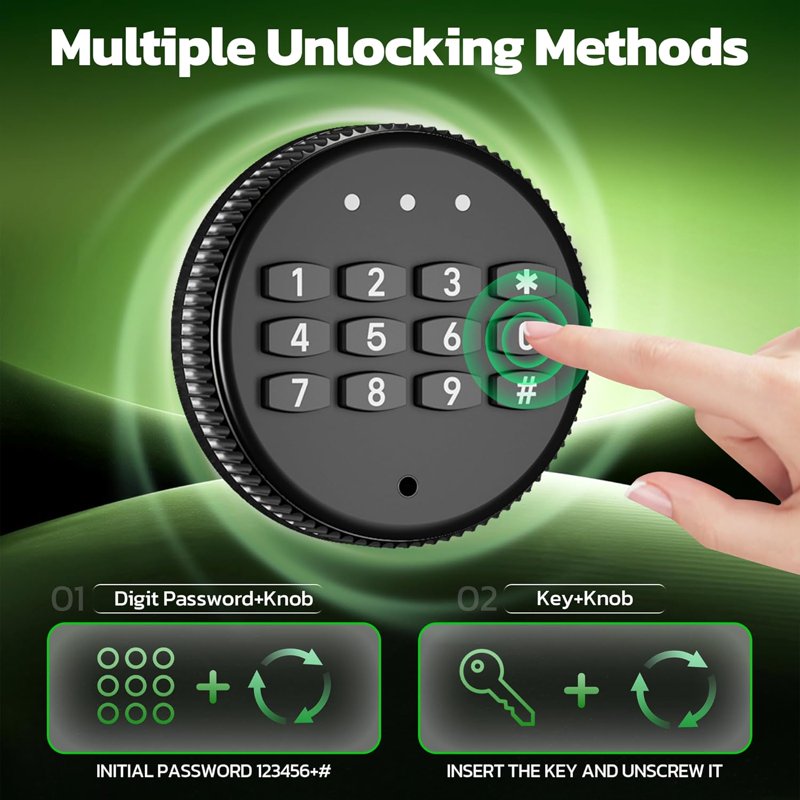 Large Capacity Gun Safe for Rifles and Pistols with Digital Lock and LED Lighting