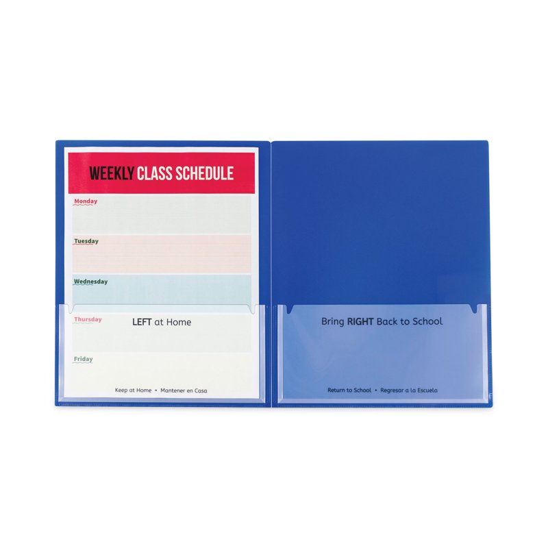 School-to-Home Folder Blue 25-Pack - Classroom Connector for Parents & Teachers