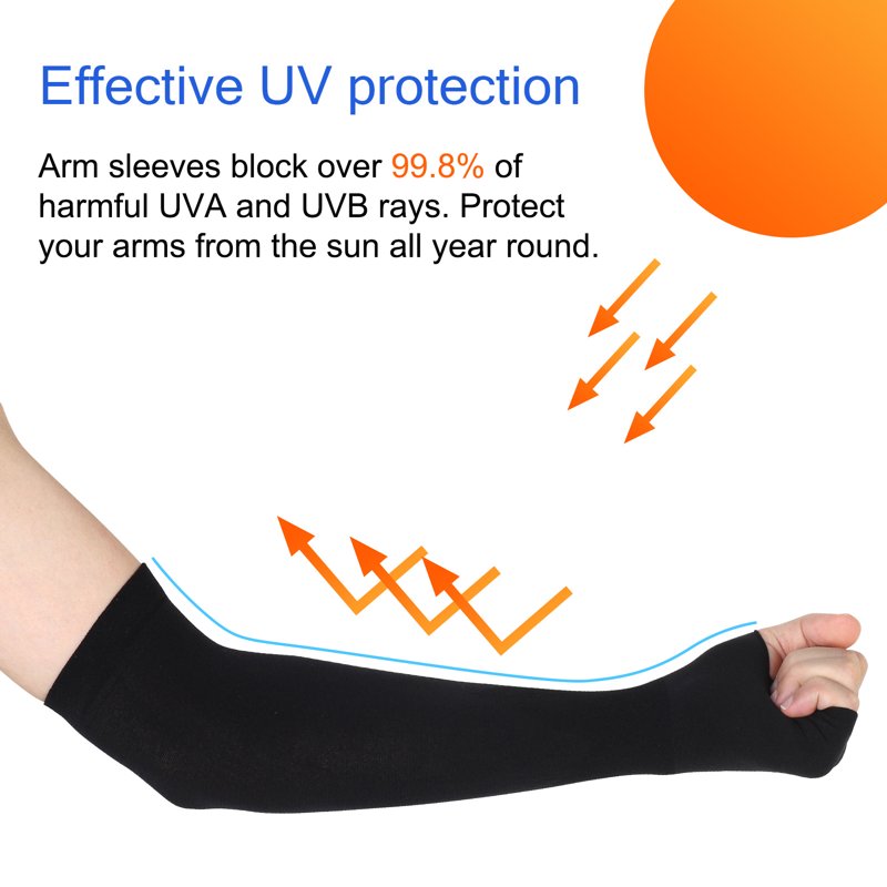 UV Sun Protection Cooling Arm Sleeves for Outdoor Sports Men Women