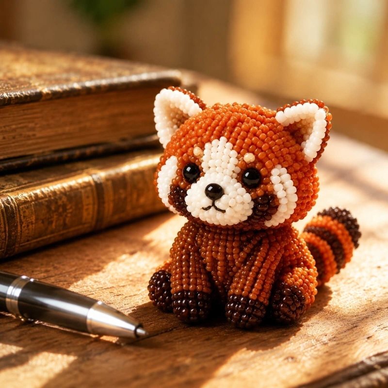 DIY Beading Kit for Adults Teens - Cute Animal Bead Art Kit (B-Raccoon) Beginner Friendly