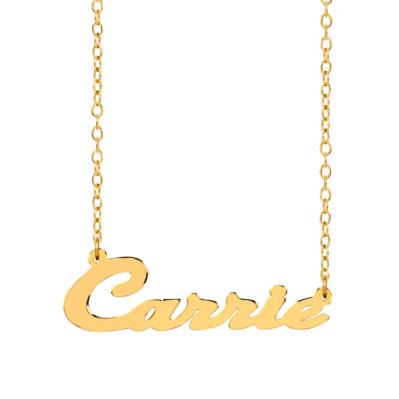 Personalized Script Name Necklace - Custom 12-Character Pendant in Gold or Silver