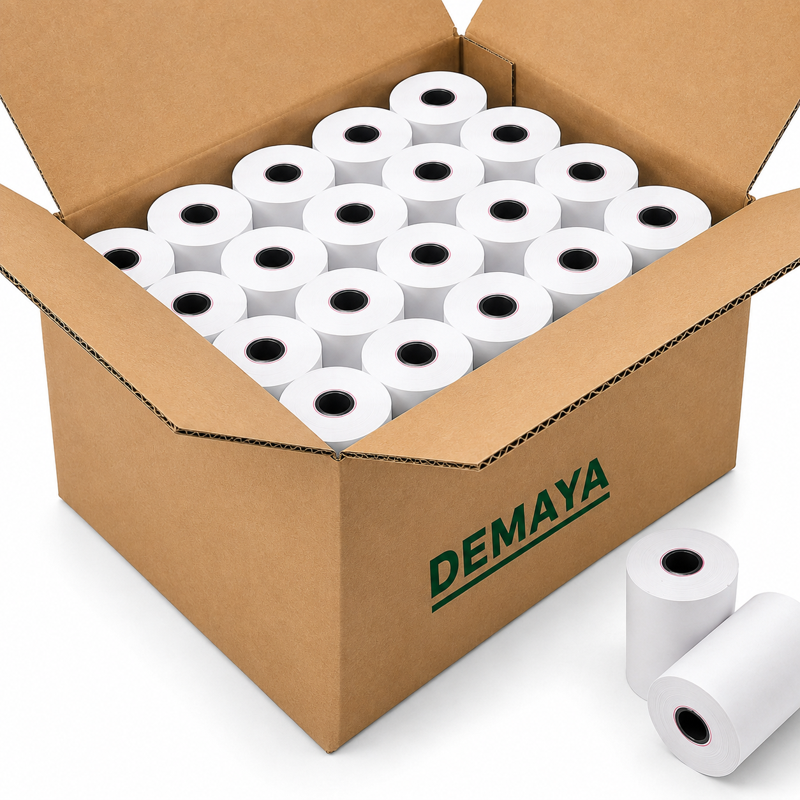 Thermal Receipt Paper Rolls 3 1/8" x 230' Bulk 50 Rolls BPA Free POS Tape
