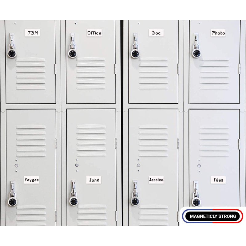Magnetic Shelf Labels - Dry Erase White Magnetic Tags - 4x2 Inches, 5 Pack