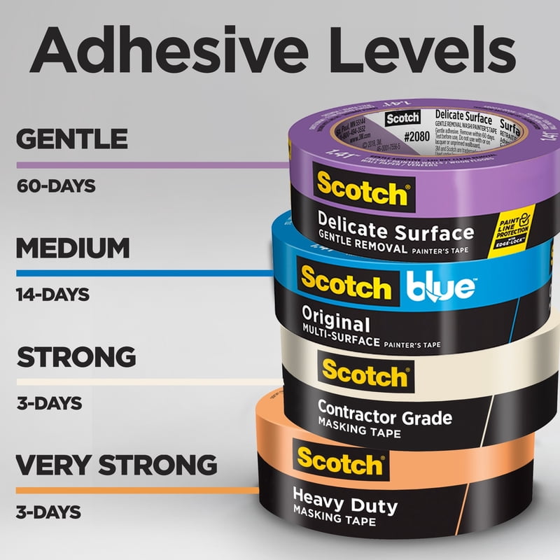 Scotch Heavy Duty Masking Tape 0.94 in x 60 yd Orange - 1 Roll