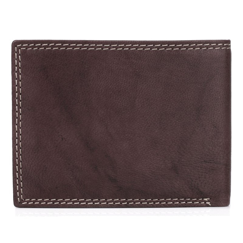 Men's Leather Credit Card Billfold Wallet with Removable Card Case