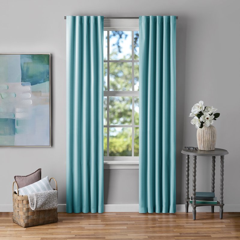Blackout Curtain Panel Pair - 84 Inch Length, Rod Pocket & Back Tabs