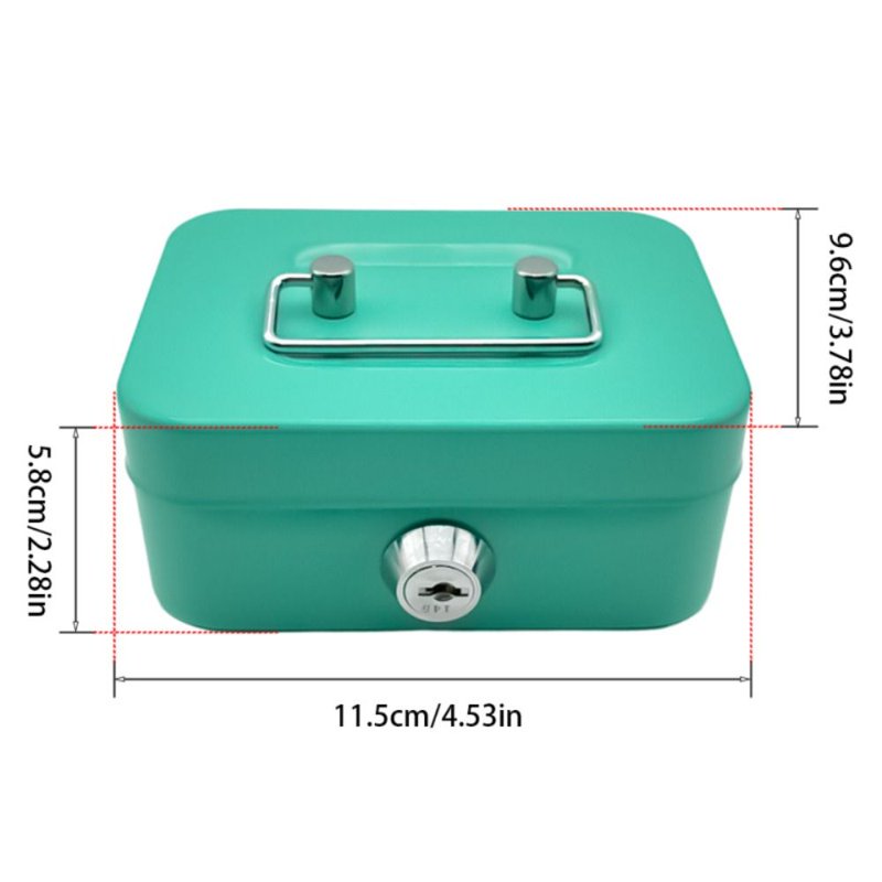 Pink Lockable Coin Box with Sturdy Handles Security Money Safe
