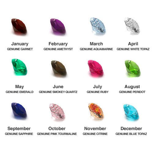 Personalized Birthstone Ring with Diamond Accent in Sterling Silver or Gold Over Silver - Customizable Family Jewelry