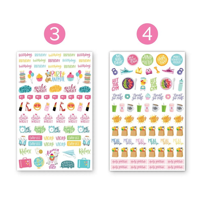 Planner Sticker Pack - 475 Hand-Drawn Productivity & Decor Stickers