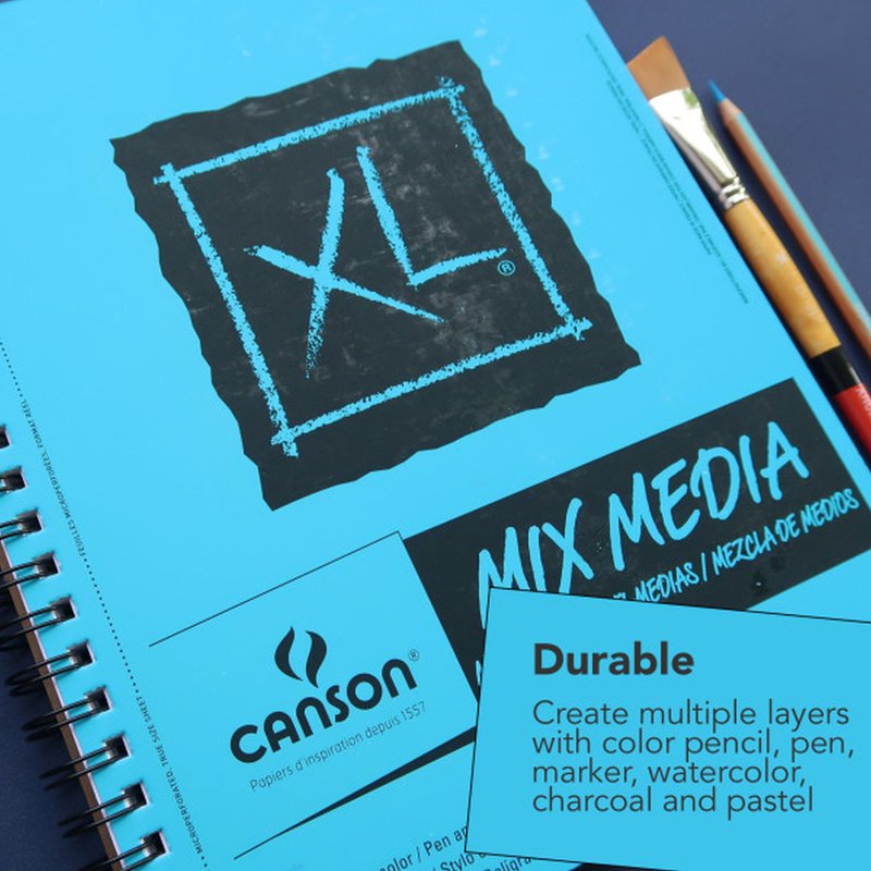 Mixed Media Art Paper Pad 9x12 Inches - Heavyweight Drawing & Painting Sheets