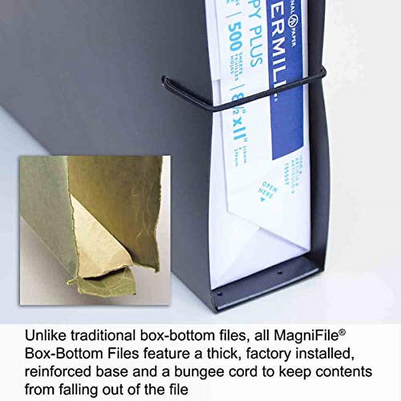 Extra Capacity Hanging File Folders with Box-Bottom & Security Cord - Set of 4
