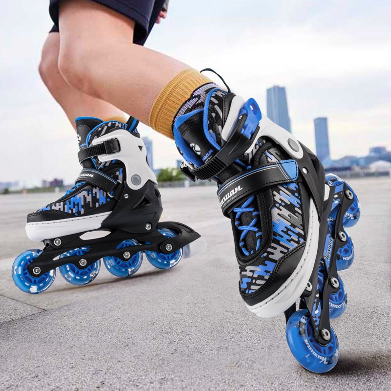 Adjustable Kids Inline Skates with Illuminating Wheels for Boys Girls & Women