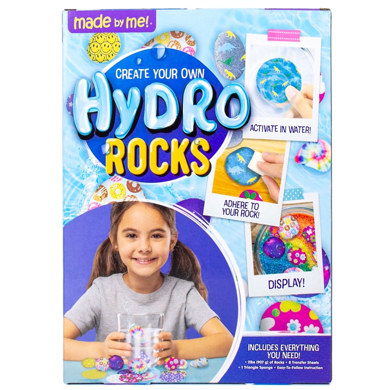 DIY Hydro Dip Rocks Craft Kit with Transfer Sheets and Stones - Mess-Free Art Set for Kids and Teens