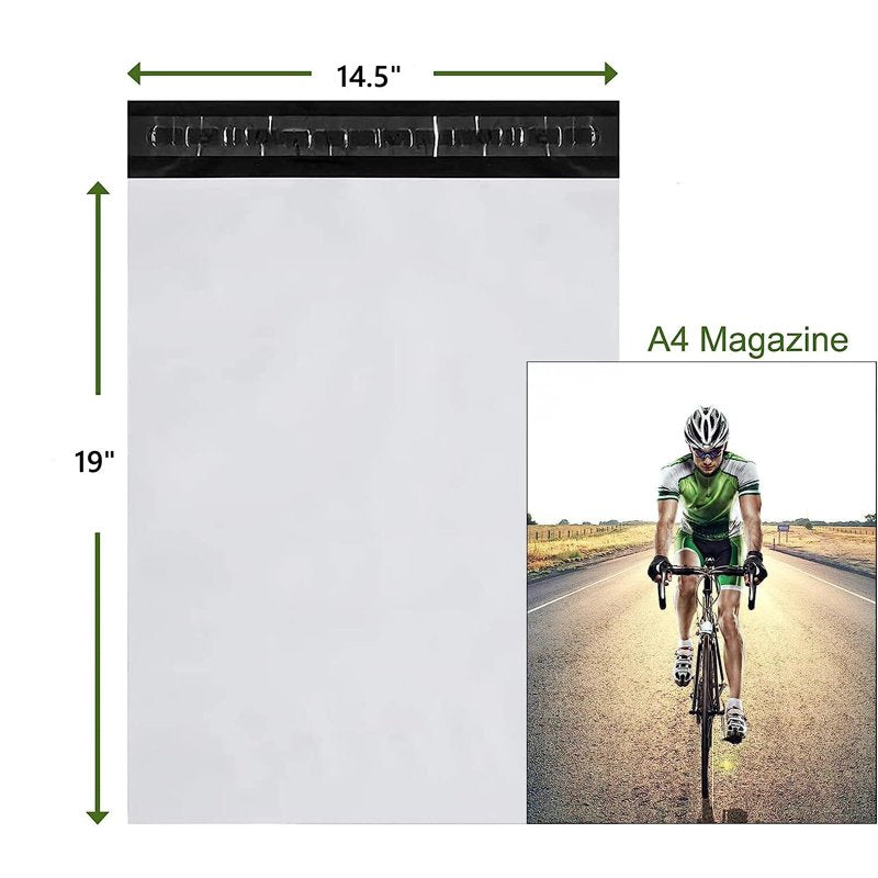 Large Waterproof Poly Mailers 14.5x19 Shipping Bags 100 Pack for Clothing & Small Business