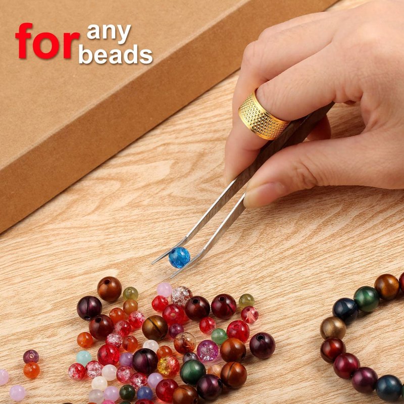 Beaded Needles Set for Jewelry Making - 65 Pcs, 3 Sizes, Needle Bottles & Threaders