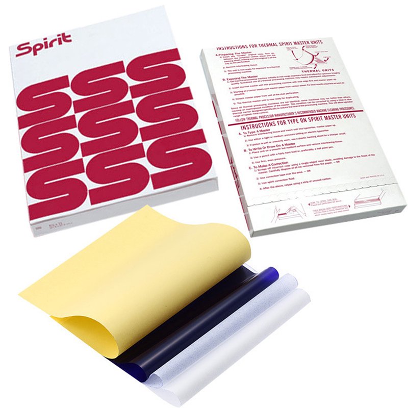 100 Sheets Tattoo Transfer Paper A4 Size Thermal Stencil Carbon Copier Sheets