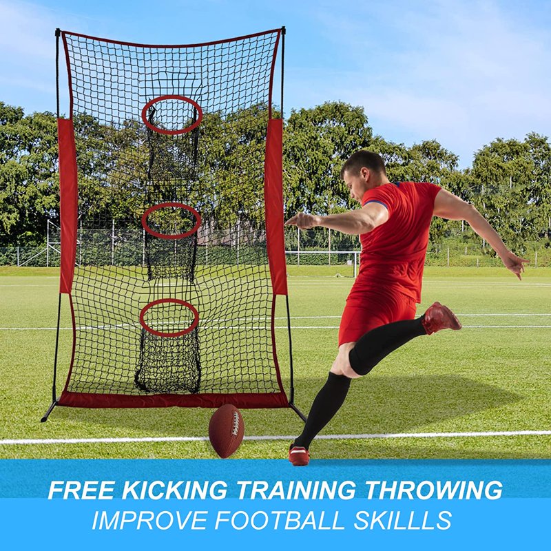 Football Kicking Net Practice Equipment - Improve Accuracy & Throwing Skills