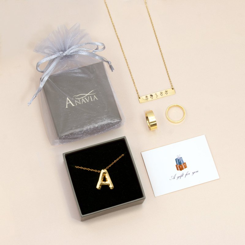 Personalized Balloon Letter Necklace for Women Girls - Initial G, Silver or Gold