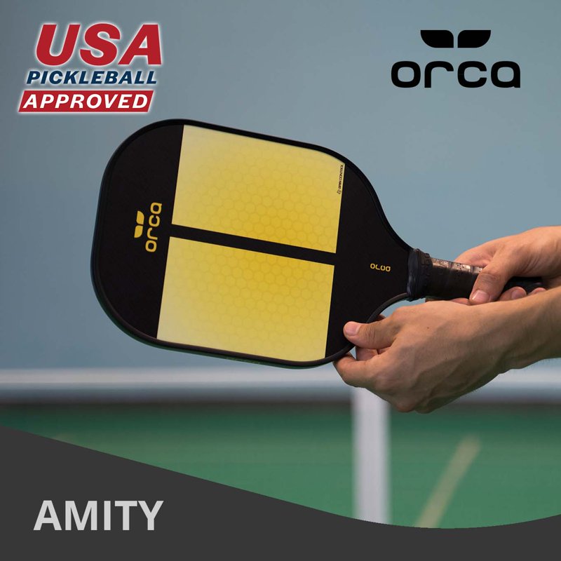 ORCA Amity Carbon Fiber Pickleball Paddle with Neoprene Cover - 7.6 oz, Variation 1