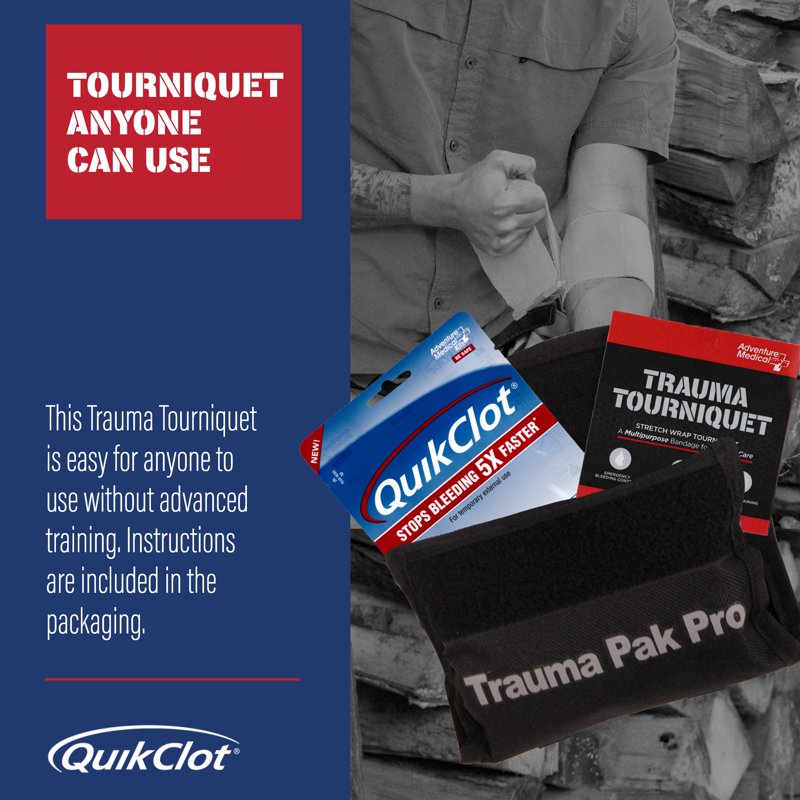 All-Purpose First Aid Kit with Bleeding Control Trauma Pack - 5 Inch