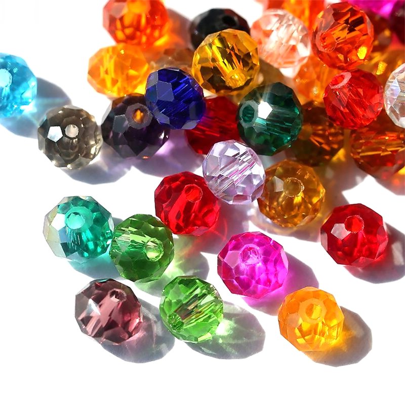 Crystal Glass Beads 4mm Bicone Spacer Beads Set – 10 Colors, 1000pcs Jewelry Making Supplies