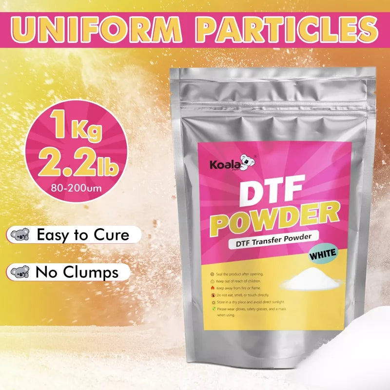 KOALA DTF Transfer Film & Powder Kit - 11x17 Sublimation Paper 50 Sheets & 2.2lb Powder