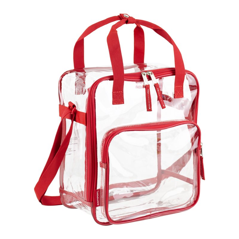 Unisex Clear Stadium Approved Tote Bag with Double Handles and Adjustable Strap