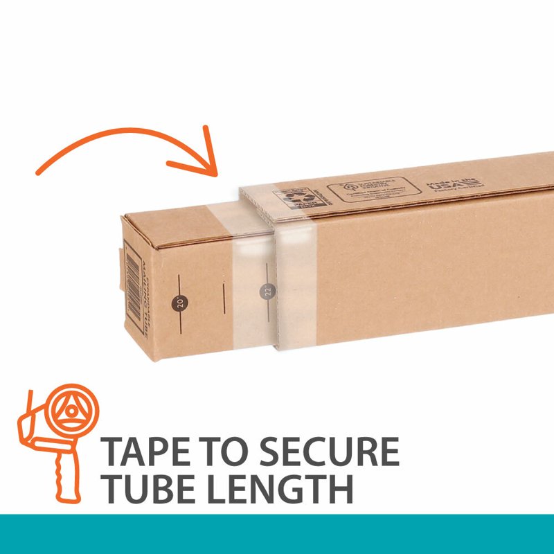 Adjustable Corrugated Mailing & Shipping Tube Set - 6 Pack, 20-38 Inches