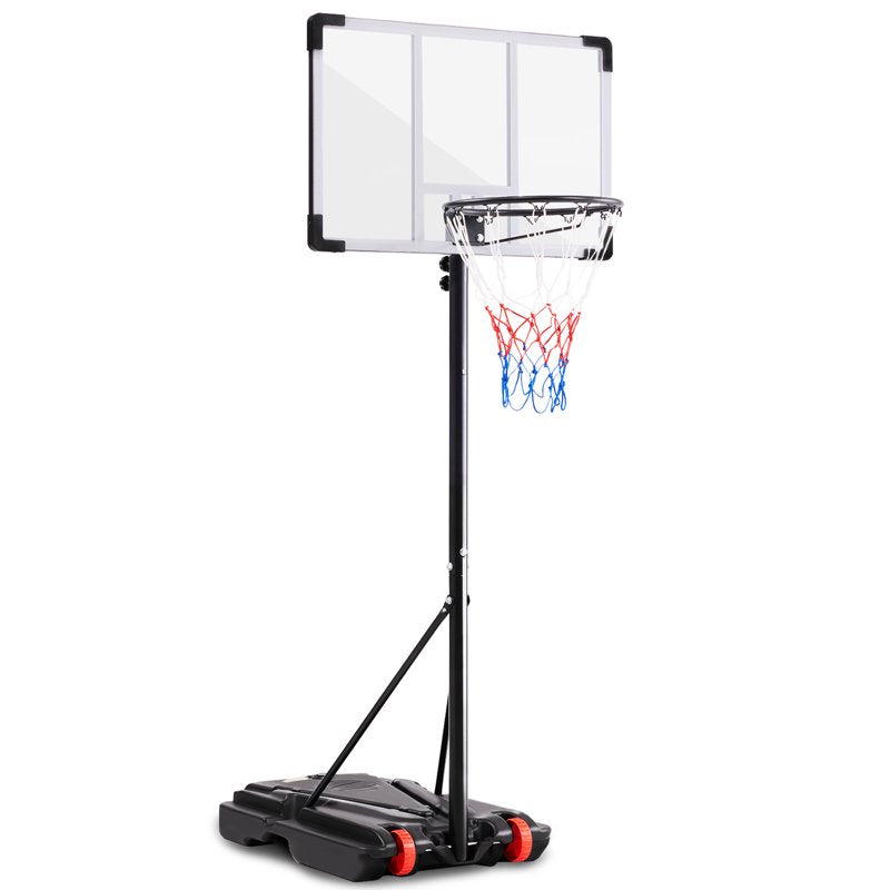Kids Adjustable Portable Basketball Hoop with Enlarge Base and Backboard - Indoor & Outdoor Use