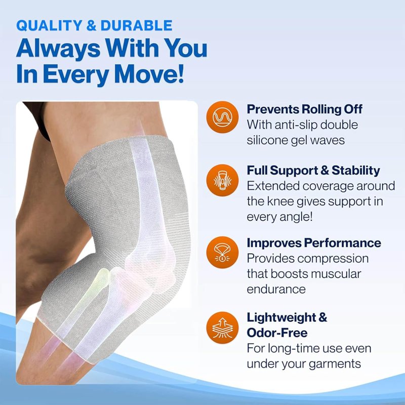 Premium Bamboo Charcoal Knee Sleeve Support for Arthritis & Running