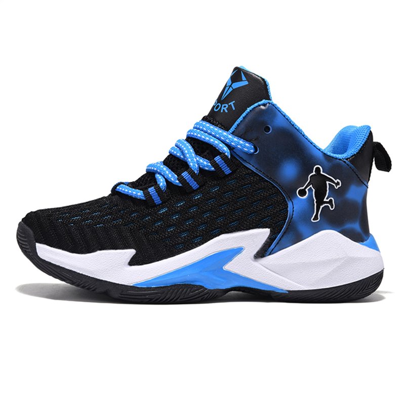 Children's Basketball Shoes Boys Girls Non-Slip Sports Sneakers - Breathable Mesh, Flexible Outsole