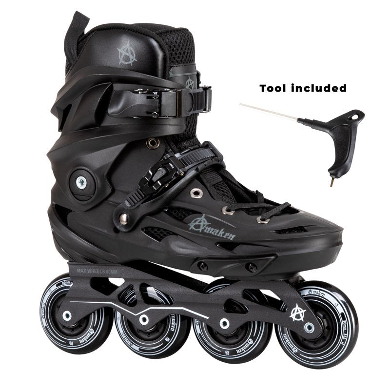 Inline Skates for All Levels - 80mm Wheels, Breathable Boot, No Brakes