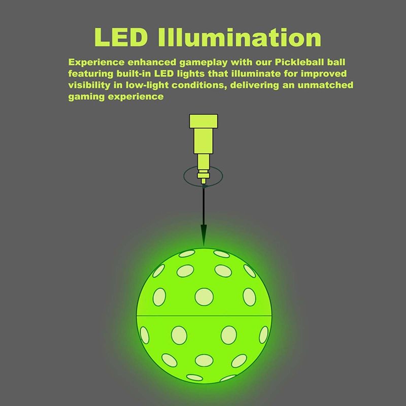Long Lasting Outdoor LED Ball with Lights - Illuminated Pickup Balls