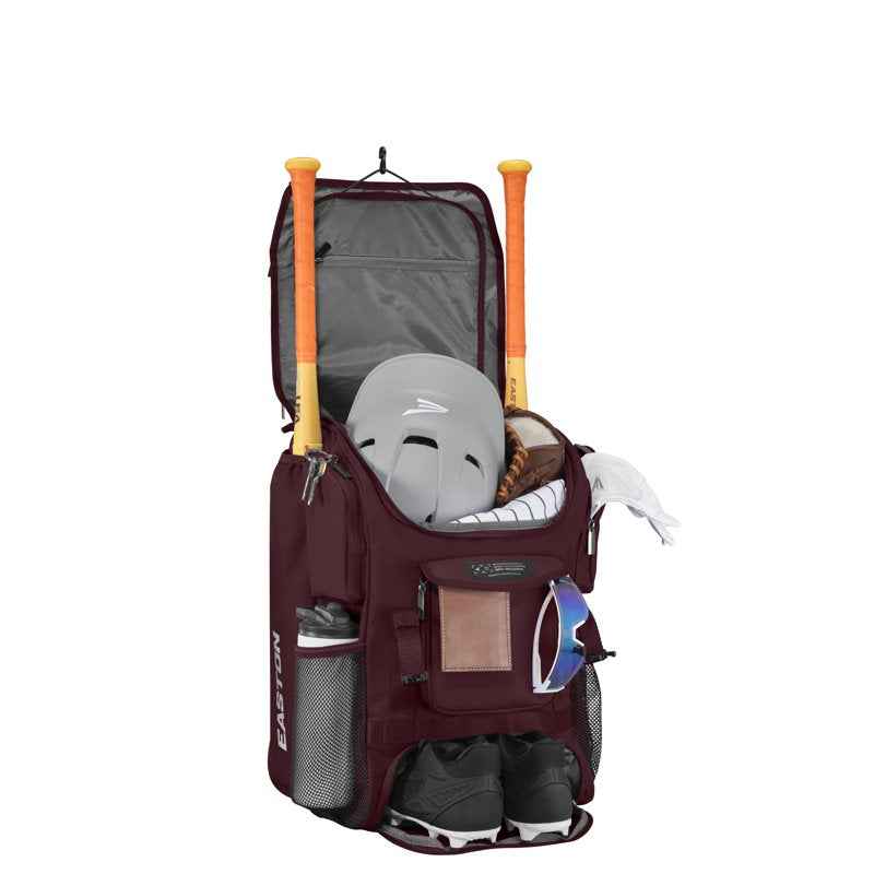 Baseball Equipment Backpack with Bat Sleeves and Ventilated Shoe Compartment