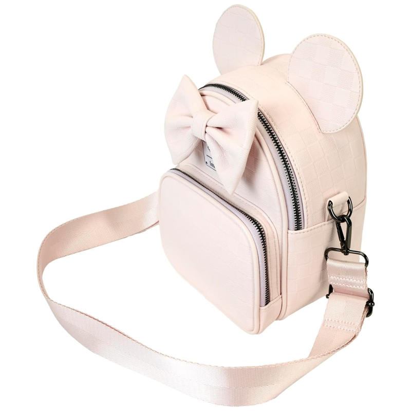 Checkered Minnie Mouse Backpack Crossbody & Convertible Bag