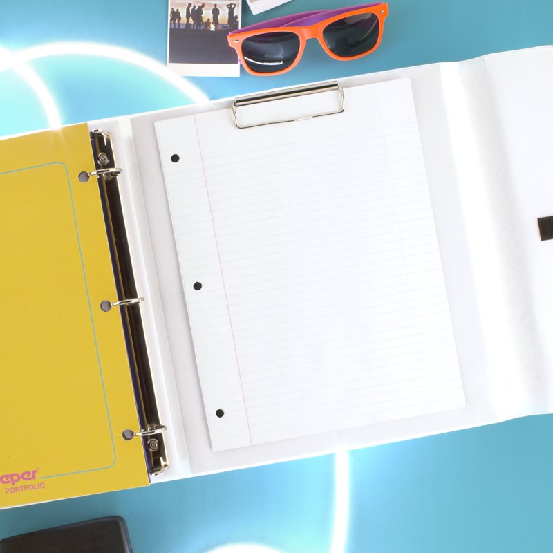 Colorblock Trapper Keeper Binder with Folder and Metal Rings – Office Organization