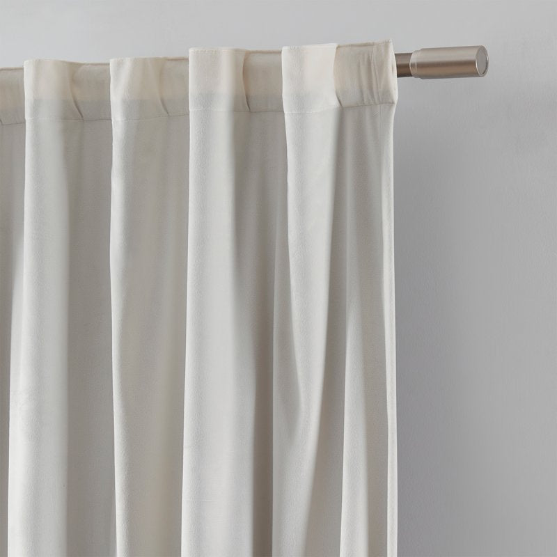 Blackout Velvet Curtain Panel - Room Darkening Window Drape, 52 x 95 inches