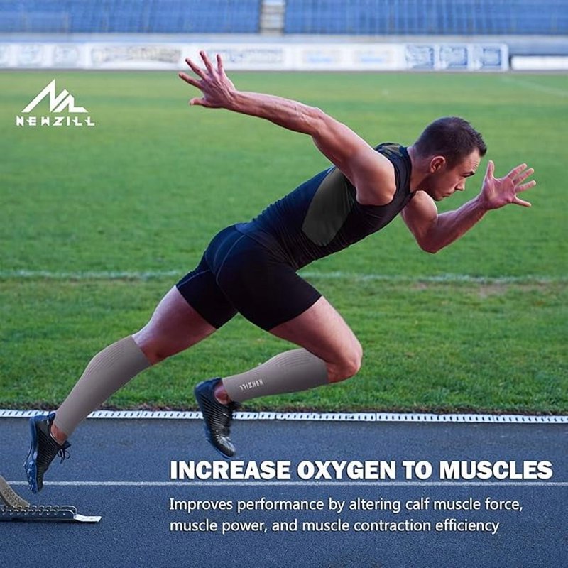 Graduated Compression Calf Sleeves 20-30mmHg for Running, Travel & Recovery