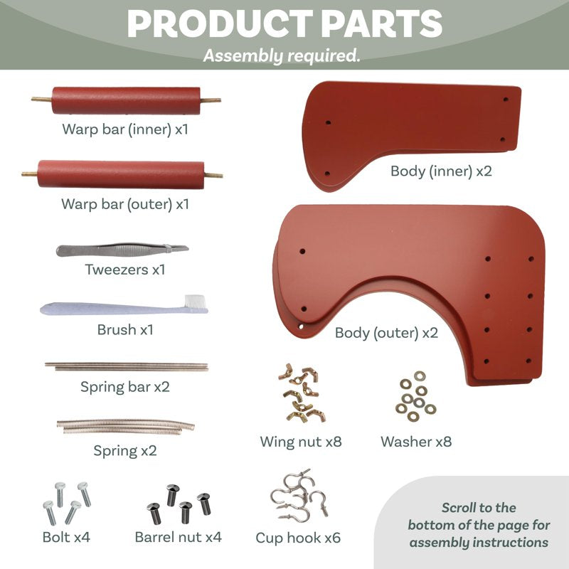Adjustable Bead Loom with 4 Length Settings - Ergonomic Crafting Tool