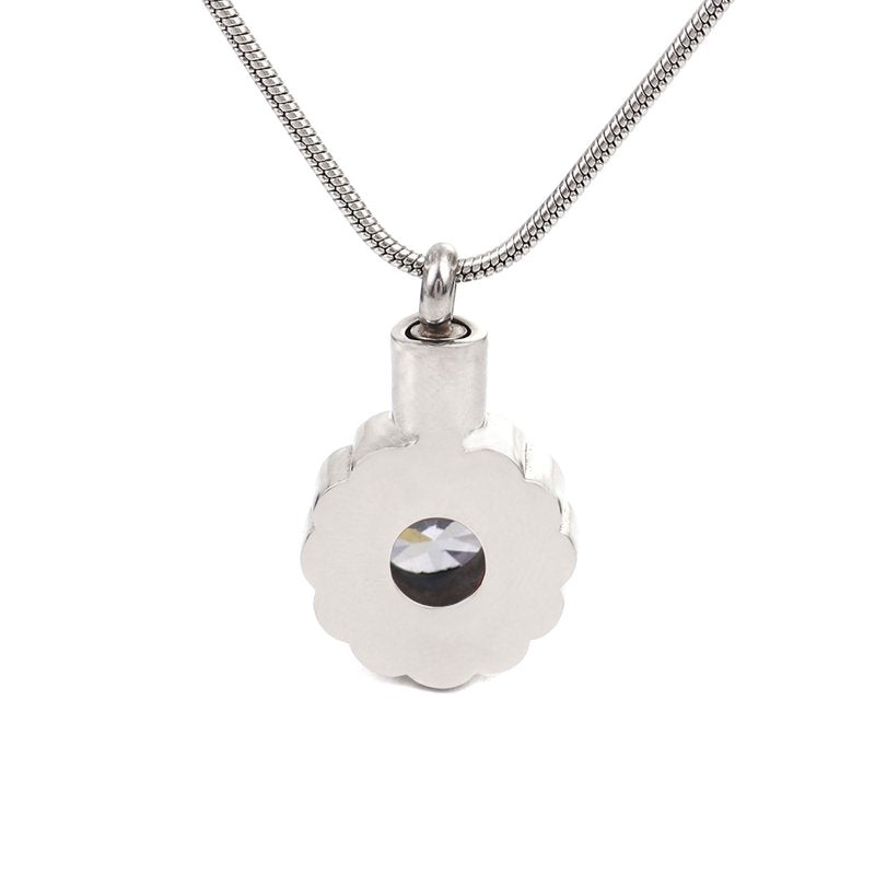 Crystal Rhinestone Memorial Necklace for Ashes Keepsake Jewelry Pendant
