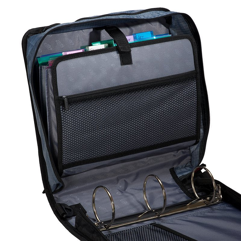 3-Inch Zipper Binder with Handle and Shoulder Strap, Purple, 3-Ring Capacity