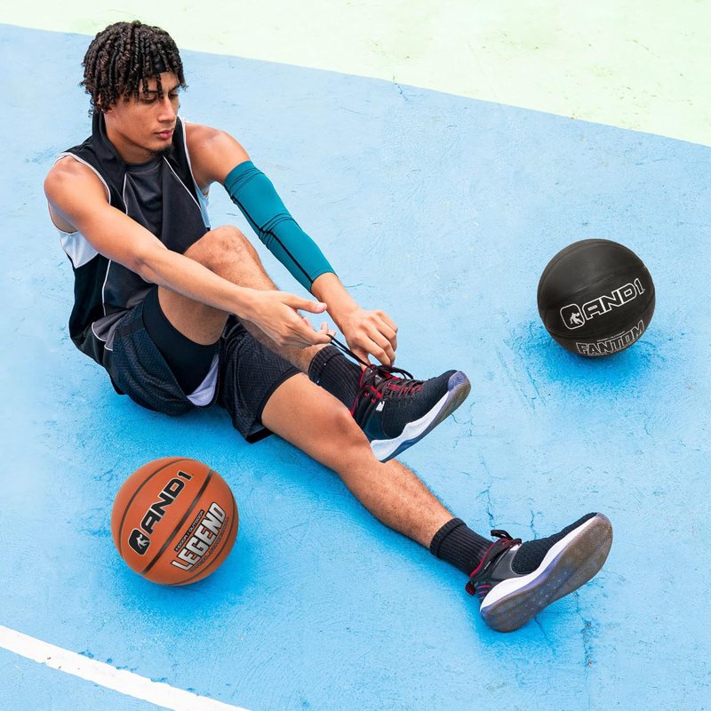 Size 7 Rubber Basketball - Official 29.5 Inch Streetball, Indoor Outdoor Use
